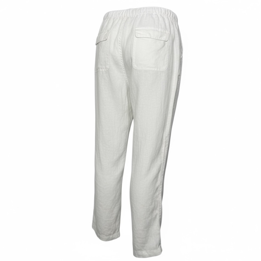 Nicole Miller 100% White Linen Pull-On Pants Women’s L Resort Summer - Picture 9 of 14